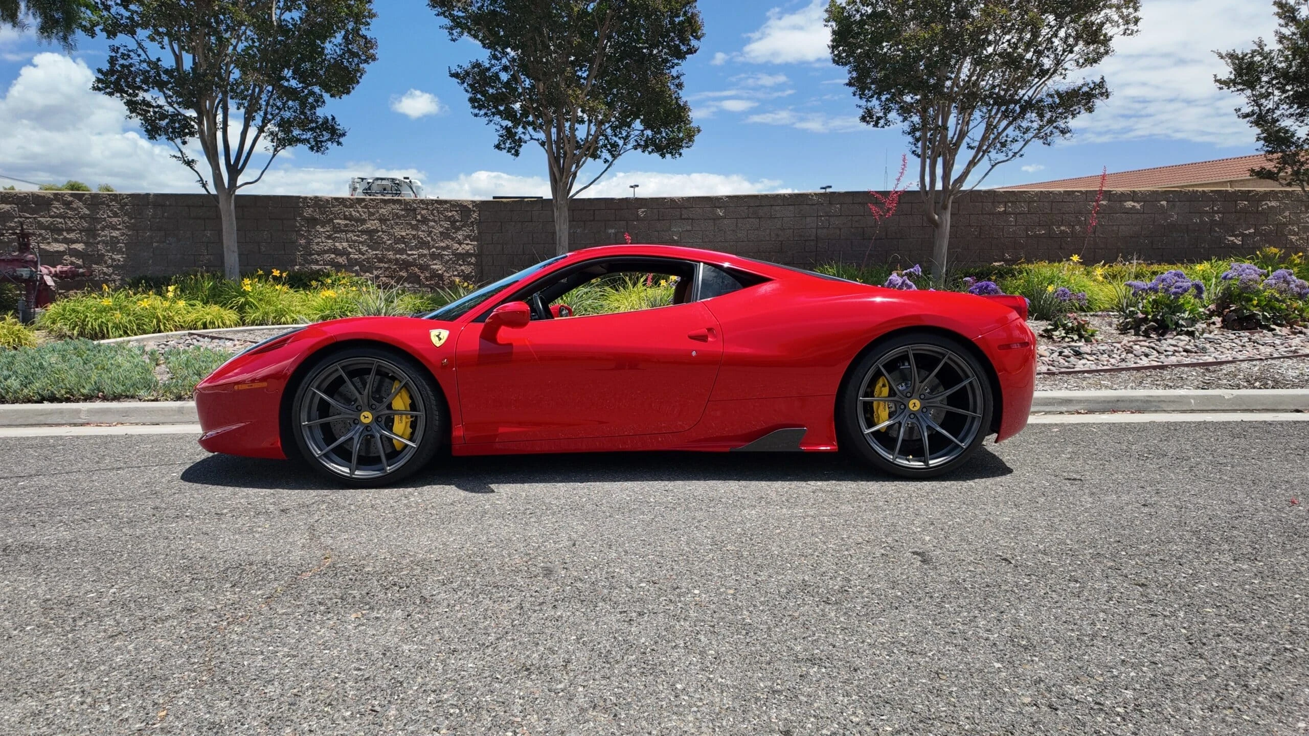 Ferrari 458 Italia detail relevant to miami date-night exotic car rentals on M / CARS / MIAMI