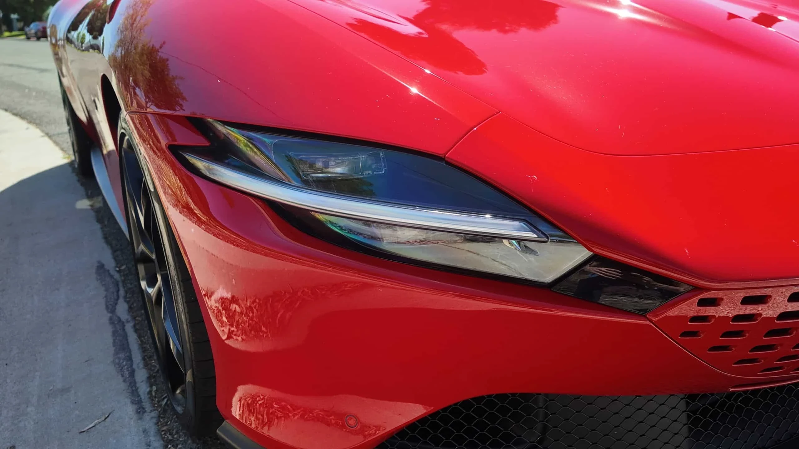 Ferrari Roma detail relevant to residence and condo car delivery on M / CARS / MIAMI